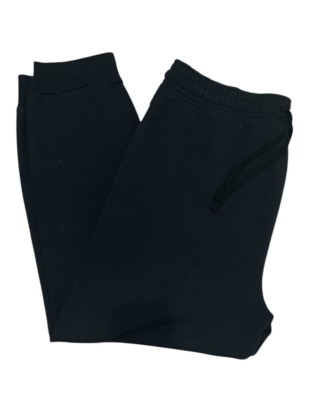 Hanes Men’s Black Elastic Waist Sweatpants with Drawcord Size XL